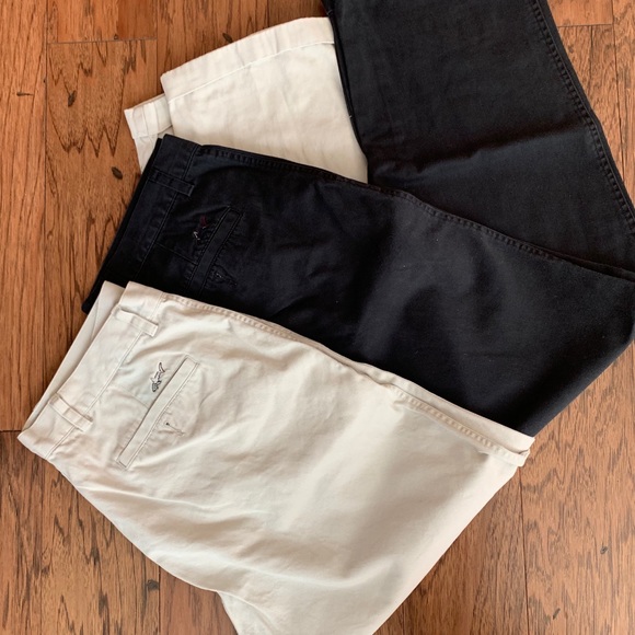 Greg Norman Men’s Chinos Black Khaki Cotton - Picture 1 of 7